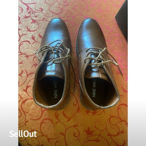 Nine West Men\'s Brown Chukka Boots Size 8.5 Lace Up Casual main image 9